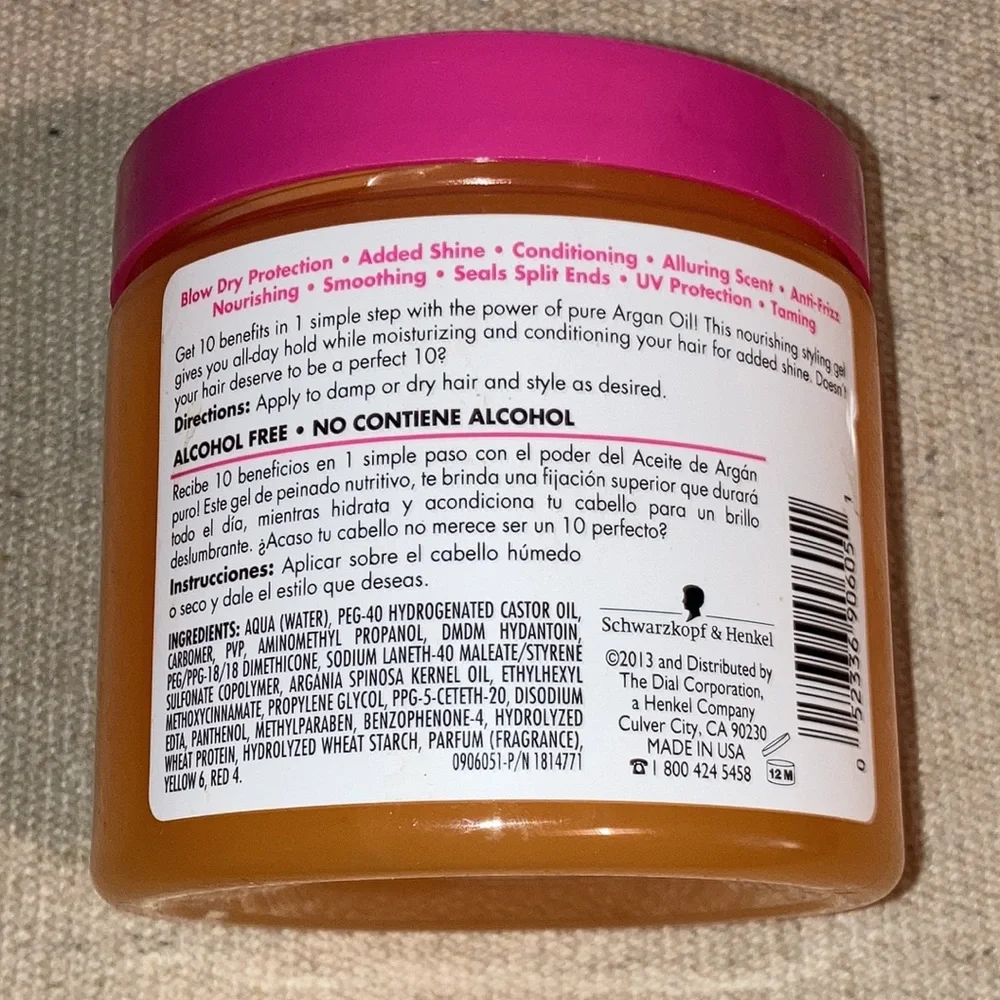 2 Pack Smooth N Shine Anti Frizz Blow Dry Protection Argan Gel Schwarzkopf 16oz - Picture 2 of 2